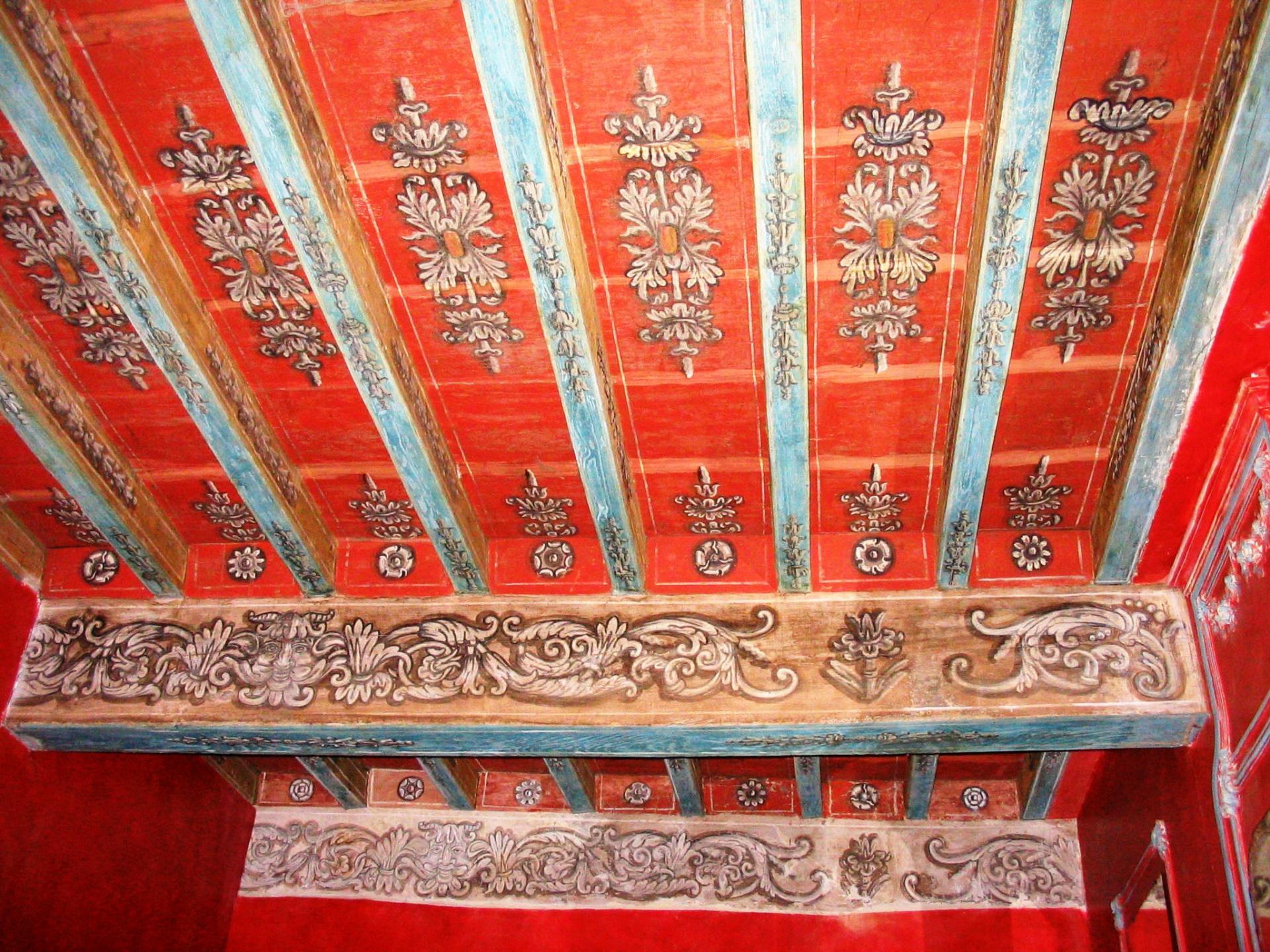 Plafond peint du XVII siècle